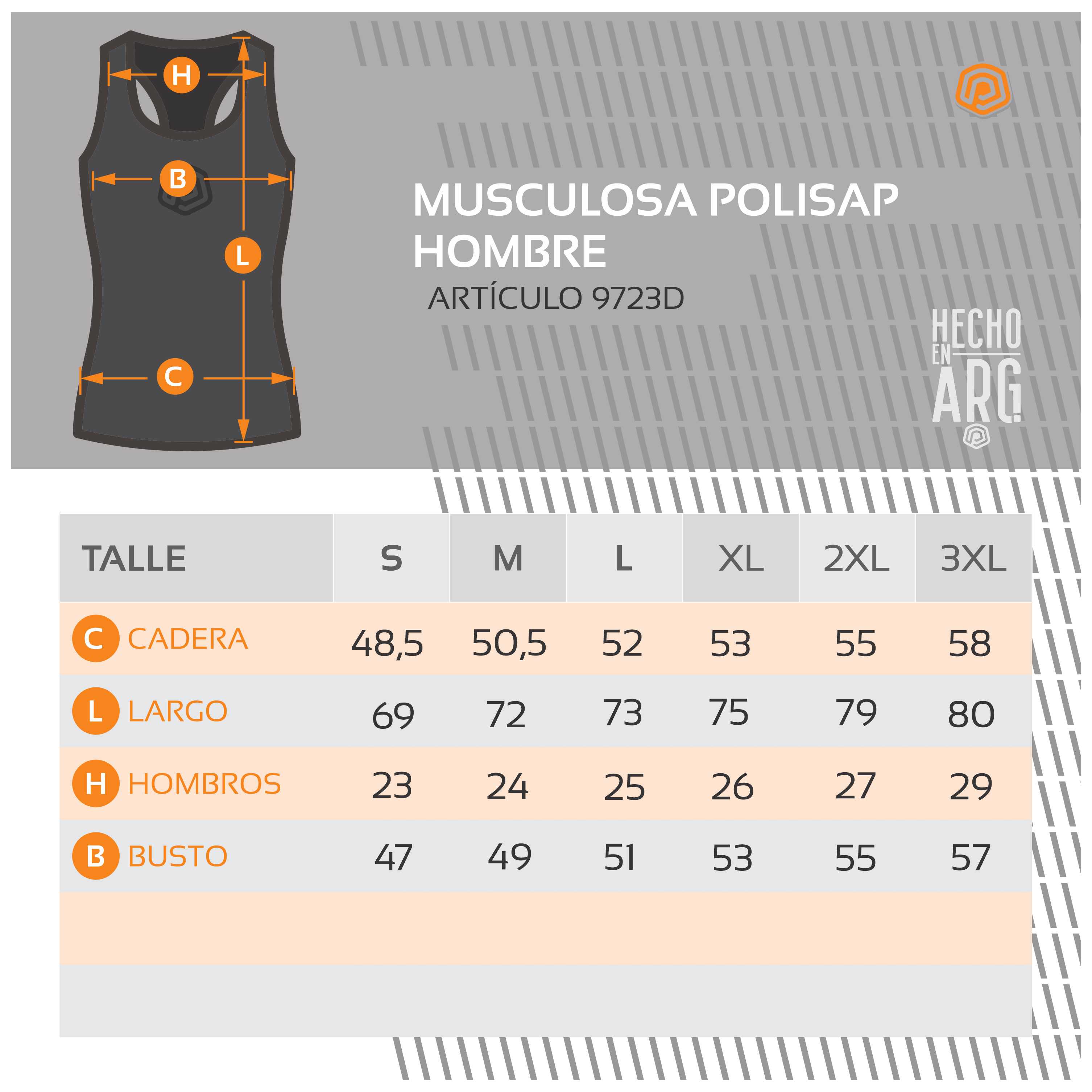 TABLA DE TALLES MUSCU POLISAP